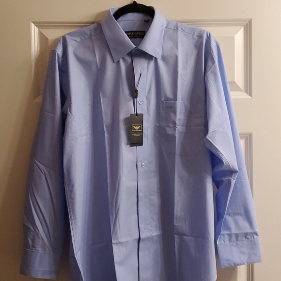 Giorgio Armani Blue Dress Shirt - Picture 1 of 8